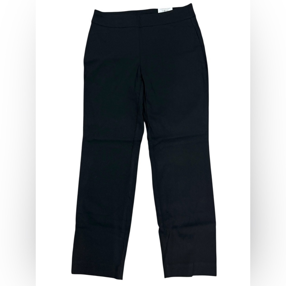 JM Collection Black Tummy Control Slim Leg Pants Petite Small NWT - Picture 2 of 8